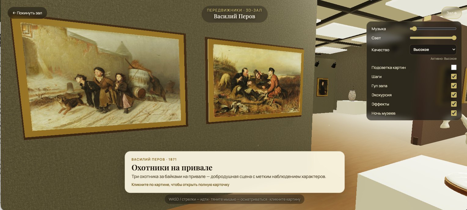 Зал передвижников в 3D-музее картин: Василий Перов